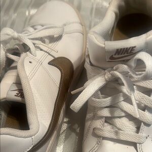 Nike White and Brown Athletic Shoes